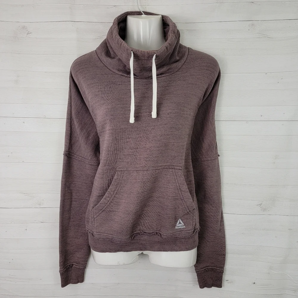 Small Reebok Cowl Neck Pullover Swearshirt - Picture 4 of 5